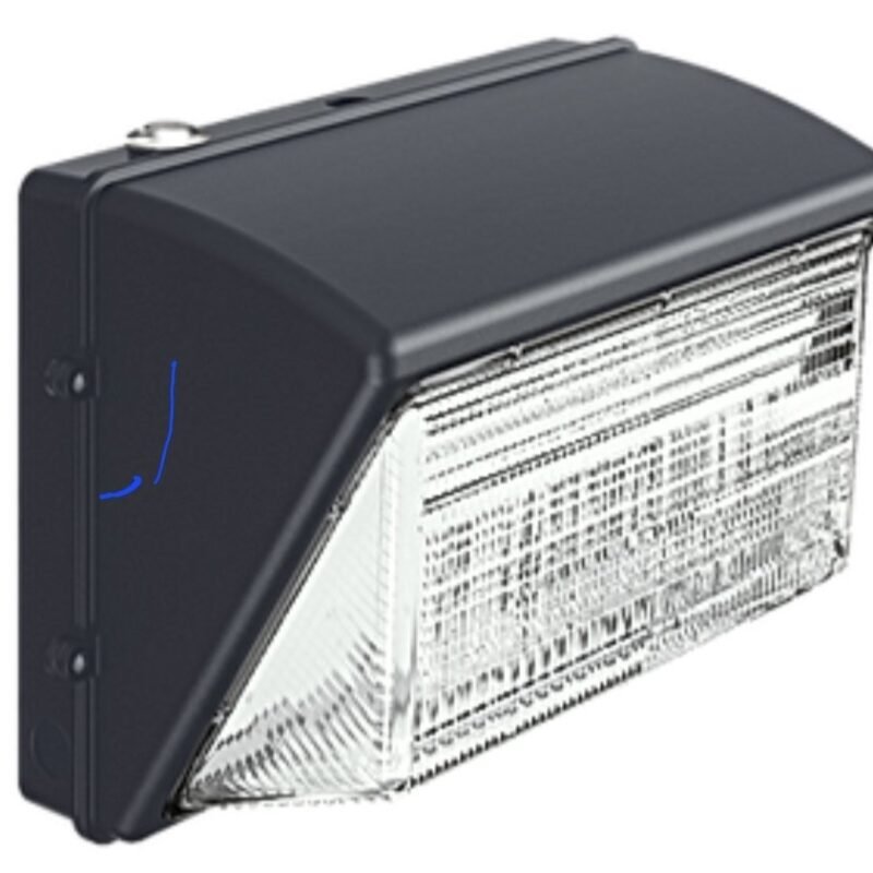 WALLPACK 90W 100-305V AFP CON FOTOCELDA 6000K GRIS ACERO